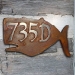 Whale House Numbers Plaque