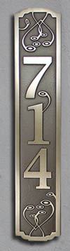 Swirls On the Vertical Address Plaque