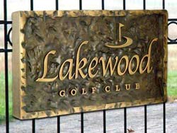 Golf Course Entrance Sign