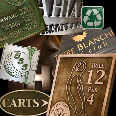 Signs and Plaques for Golf Courses or Golf Home