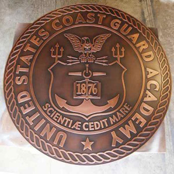 Atlas Signs and Plaques Completes a 5-Foot Diameter Copper Plaque for the U.S. Coast Guard Academy Atlas Signs and Plaques Completes a 5-Foot Diameter Copper Plaque for the U.S. Coast Guard Academy