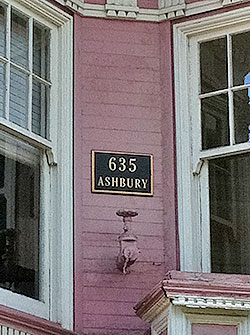San Francisco Victorian Address Plaque