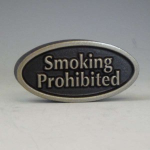 Small Oval No Smoking Sign