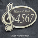 Treble clef house plaque