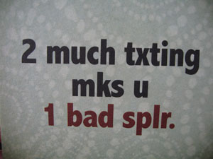 The effect of texts on spelling