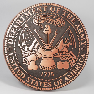 Army Plaque in Copper