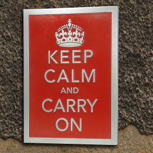 Keep Calm And Carry On Sign