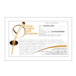 Ecommerc gift certificate