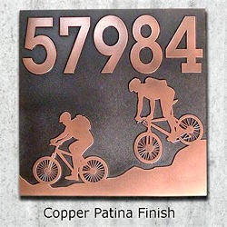 Address plaque for mtb, mountain biking enthusiasts