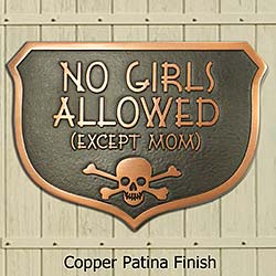 No Girls Allowed Funny Man Room Sign