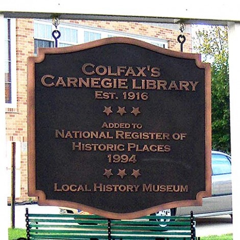 Copper finish sign for museum, library or public space