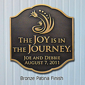 Joyous Bronze Anniversary Gift Plaque