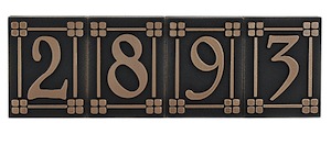 Individual Craftman House Number Tiles