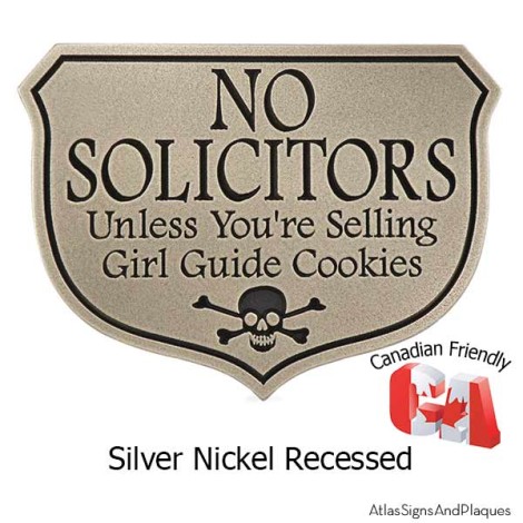 Funny Girl Guide No Soliciting Sign