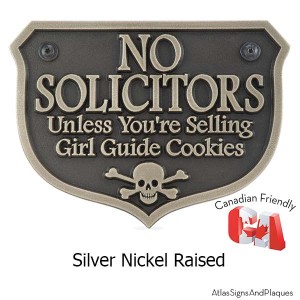 Guide du Canada No Soliciting Sign