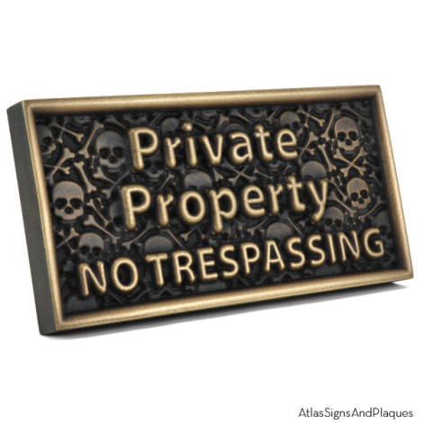 No Trespassing or Else! 3D Private Property Sign