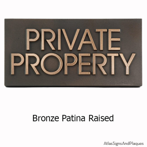 Private Property Sign with Modern Advantage Font