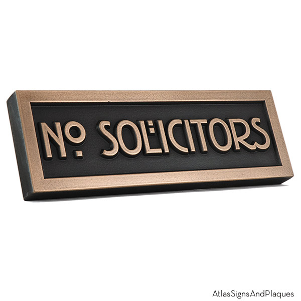 no solicitors sign by atlas signs and plaques